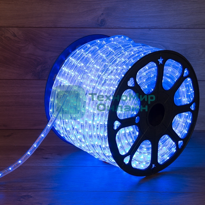 Дюралайт Neon-night LED, постоянное свечение (2W) - синий Эконом 24 LED/м, бухта 100м