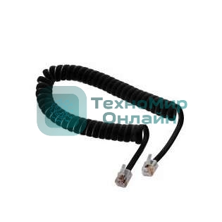 Шнур для телефонной трубки Rexant витой RJ-10 (4P-4C), 2м, черный