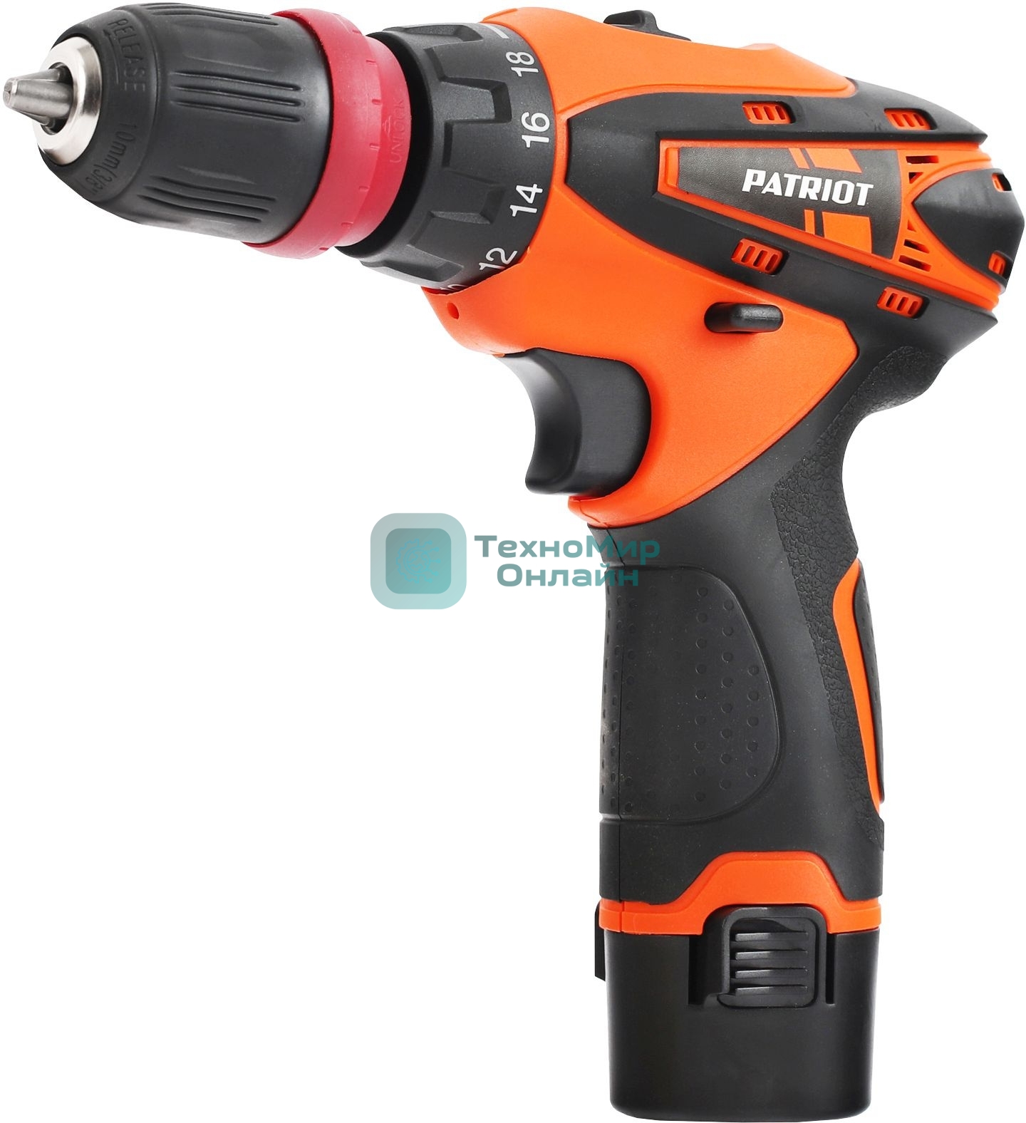 Дрель-шуруповерт Patriot BR 115Li, 12 В, 2 Ач, 25 Нм, щеточный