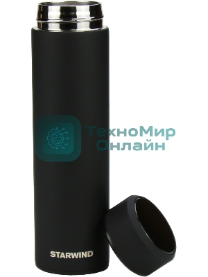 Термос Starwind 22-500 0.45л. черный картонная коробка