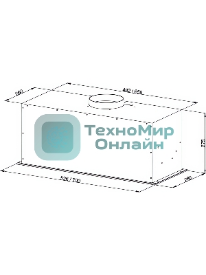 Встраиваемая вытяжка Kuppersberg, 52 см, мощность рециркуляции 650 м3/ч, мощность отвода 1300 м3/ч, сенсорное управление, таймер, турборежим, угольный фильтр KF-ES (доп. Опция), уровень шума 46 дБ, черный