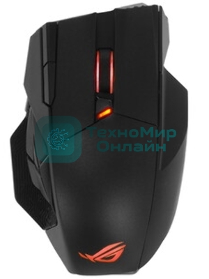 Мышь беспроводная/проводная ASUS ROG Spatha X черный, 19000 dpi, радиоканал, USB, кнопки - 12