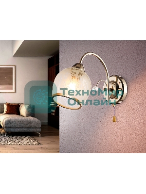 Светильник Ambrella light TR3195 GD/CL/FR золото/прозрачный/белый матовый E27 max 40W 190*110*290