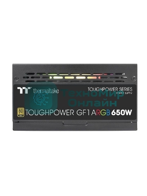 Блок питания Thermaltake Toughpower GF1 ARGb RTL (PS-TPD-0650F3FAGE-1), 650Вт, 80 PLUS Gold, 140мм, модульный, черный