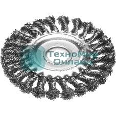 Кордщетка STAYER 35120-125 дисковая для УШМ плетенные пучки проволоки 0.5мм 125мм/22мм