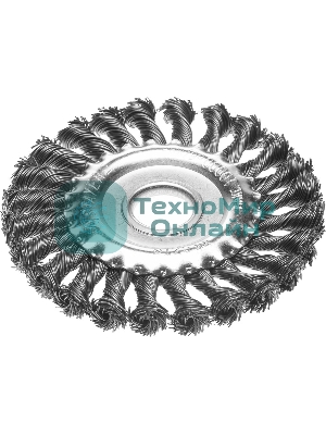 Кордщетка STAYER 35120-125 дисковая для УШМ плетенные пучки проволоки 0.5мм 125мм/22мм