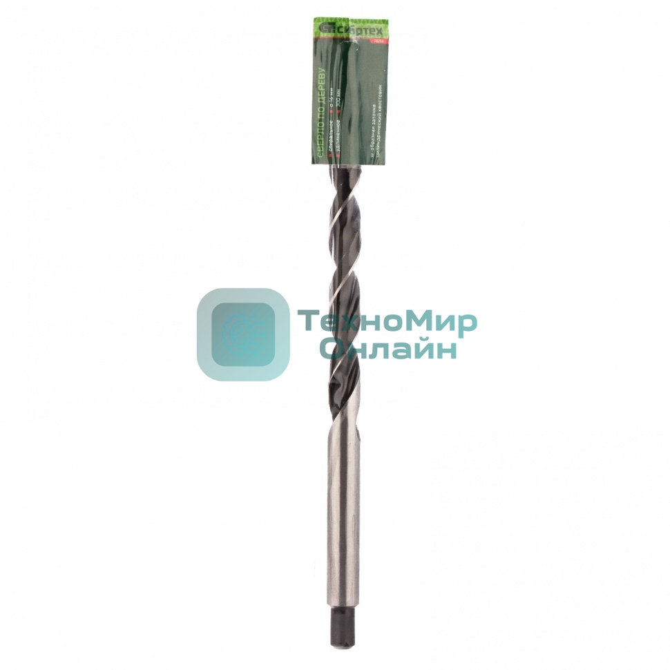Сверло по дереву Сибртех, 16х300 мм, цилиндрический хвостовик