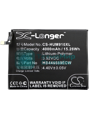 Аккумулятор CameronSino CS-HUM910XL HB446688ECW для Huawei Ascend Mate 9 Pro3.82V, 4000mAh, 15.28Wh