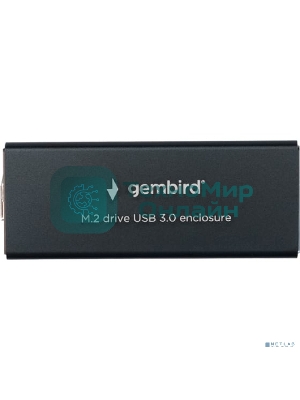 Внешний корпус Gembird EEM2-SATA-1 USB 3.0 для M2 SATA порт MicroB, металл, черный