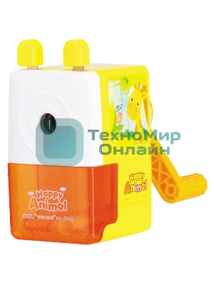 Точилка для карандашей механическая Deli E0642, 1 отверстие, пластик, ассорти