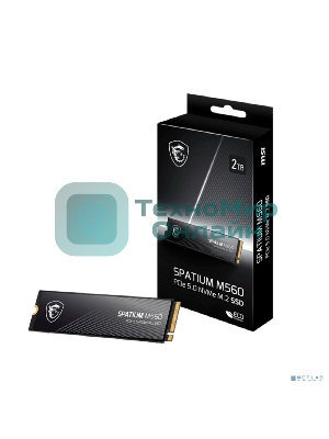 Накопитель SSD MSI M.2 2280 2Tb SPATIUM M560 Client SSD S78-440Q940-P83, PCIe Gen4x4 with NVMe, 3D TLC, R/W 4900/4400