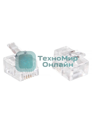 Коннектор RJ-11 Buro TLUS-037 (RJ-11)/100 (коннектор) 6p4c телефон/100 шт
