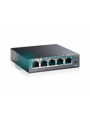 Коммутатор сетевой TP-Link SMB TL-SG105E 5-Port Gigabit Desktop Easy Smart Switch, 5 10/100/1000Mbps RJ45 ports, MTU/Port/Tag-based VLAN, QoS, IGMP Snooping