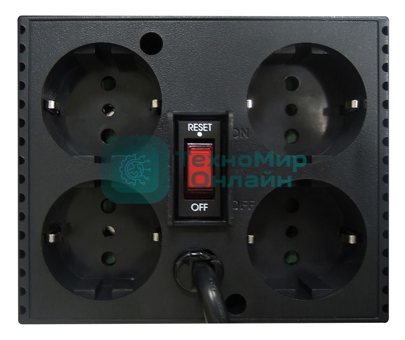 Стабилизатор напряжения Powercom Voltage Regulator, 3000VA, Black, Schuko