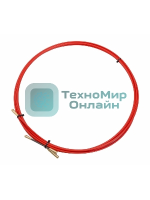 Протяжка кабельная Rexant (мини УЗК в бухте), стеклопруток, d=3,5мм, 5м красная