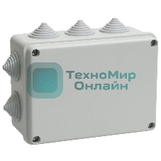 Коробка КМ41242 распаячная IEK UKO10-150-110-070-K41-55 для о/п 150х110х70 мм IP55 (RAL7035, 10 гермовводов)
