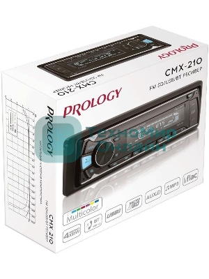 Автомагнитола Prology CMX-210, 1 DIN, Bluetooth, USB Type-A, AUX, пульт ДУ
