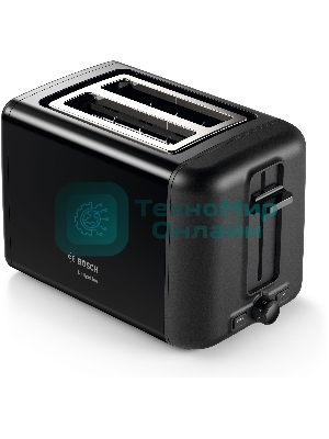 Тостер Bosch TAT3P423 черный, 970 Вт, 2 слота
