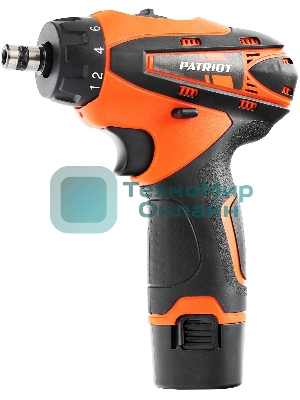 Дрель-шуруповерт Patriot BR 115Li, 12 В, 2 Ач, 25 Нм, щеточный