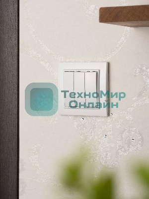 Выключатель 3-кл. СП Минск 10А белый Basic EKF ERV10-024-10