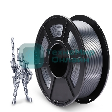 Филамент NVPrint Silk PLA+ Silver для 3D печати диаметр 1.75мм длина 330 метров масса 1 кг