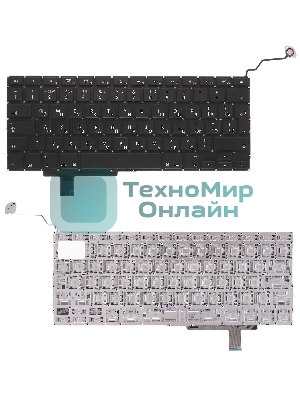 Клавиатура для ноутбука Macbook A1297 черная, большой Enter