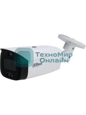 Уличная цилиндрическая IP-видеокамера TiOC Dahua DH-IPC-HFW3849T1P-AS-PV-0360B-S5 с ИИ и активным сдерживанием 8Мп, 1/2.7” CMOS, объектив 3.6мм, видеоаналитика, ИК 30м, LED 30м, IP67