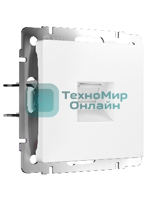 Розетка Ethernet RJ-45 cat. 6A экранированная (белый матовый)