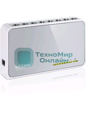 Коммутатор TP-Link SOHO TL-SF1008D Коммутатор 8-port 10/100M mini Desktop Switch, 8 10/100M RJ45 ports, Plastic case