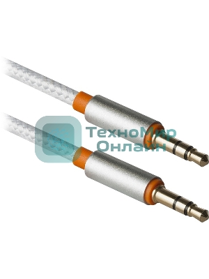 Кабель аудио Defender 3.5мм 1.2M Jack M- Jack M белый