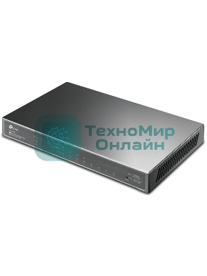 Коммутатор TP-Link JetStream 8-Port Gigabit Smart Switch with 4-Port PoE+, 4× Gigabit PoE+ Ports, 802.3at/af, 62 W PoE Power, Desktop Steel CaseIntegration with Omada SDN Controller, 802.1Q VLAN, STP/RSTP/MSTP, IGMP Snooping, 802.1p/DSCP QoS, ACL, 802.1x, Radius/Tac