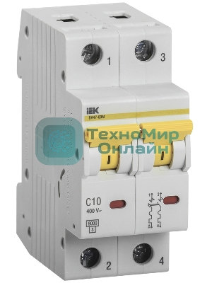 Выключатель автоматический модульный 2п C 10А 6кА ВА47-60M IEK MVA31-2-010-C