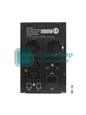 Источник бесперебойного питания CROWN CMU-SP1200 COMBO 1200VA/720W, металл, 2x12V/9AH, розетки 2*IEC + 2*EURO, трансформатор AVR 145-280V, съемный кабель 1.2м, фильтр телефонной и ethernet линии RJ11/45, защита батареи, от перегрузки, от КЗ, ПО