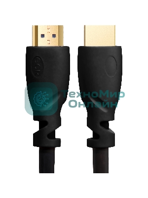 Кабель GCR Premium 1.8m HDMI 2.0, HDR, Ultra HD 4K60 Hz/5K30Hz, 3D, Ethernet 18.0 Гбит/с, OD8.0 мм, 28/26 AWG, черный