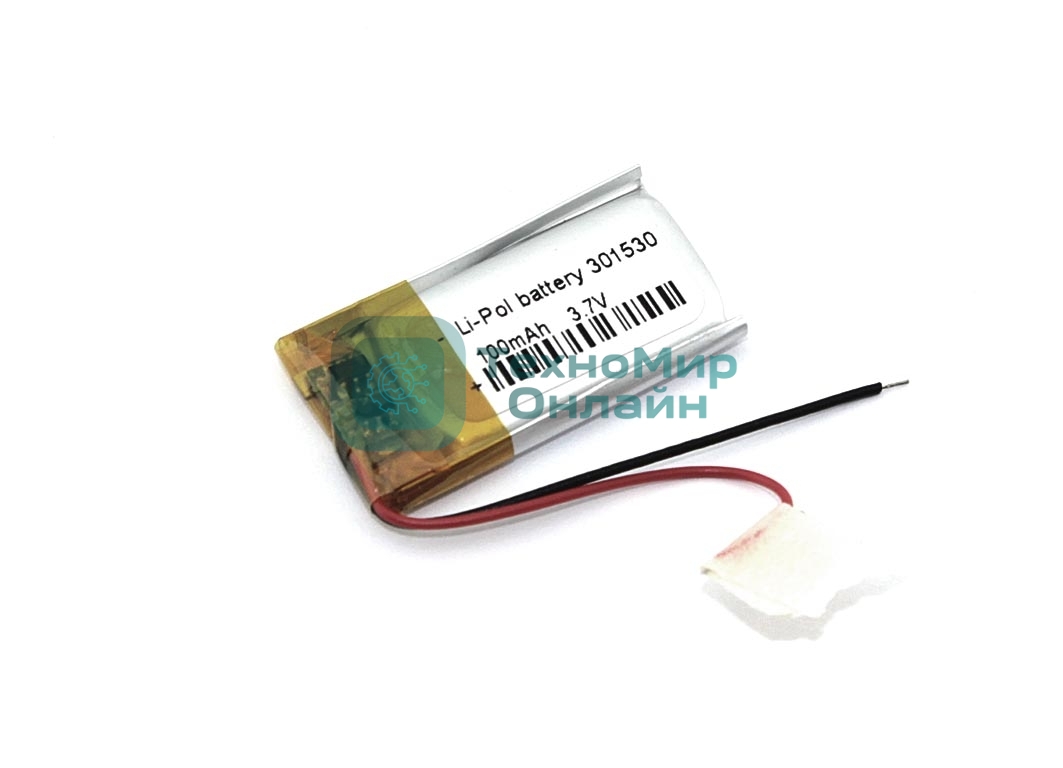 Аккумулятор Li-Pol (батарея) 3x15x30мм 2pin 3.7V/100mAh