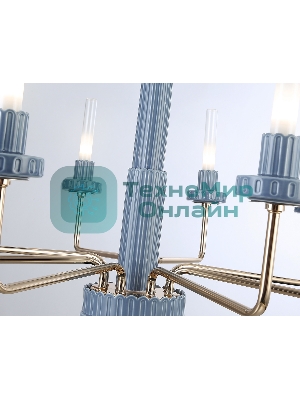 Люстра Ambrella light LH53126/8 GD/WH/GB золото/белый/серо-синий 13W 3000K D720*1120