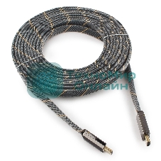 Кабель Cablexpert HDMI, серия Platinum, 4,5 м, v2.0, M/M, плоский, позол.разъемы, металлический корпус, нейлоновая оплетка, блистер