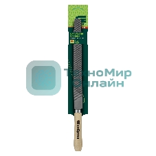 Напильник Сибртех, 250 мм, плоский, деревянная ручка