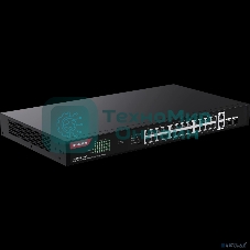 Коммутатор неуправляемый IP-COM G1128P-24-410W PoE, 28 портов, 26x1 Гбит/с, SFP 2x1 Гбит/с, PoE 24x30 Вт (до 370 Вт)