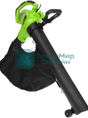 Воздуходувка-пылесос садовый электрический Greenworks BL3000, 220 В, 3000 Вт 2406507