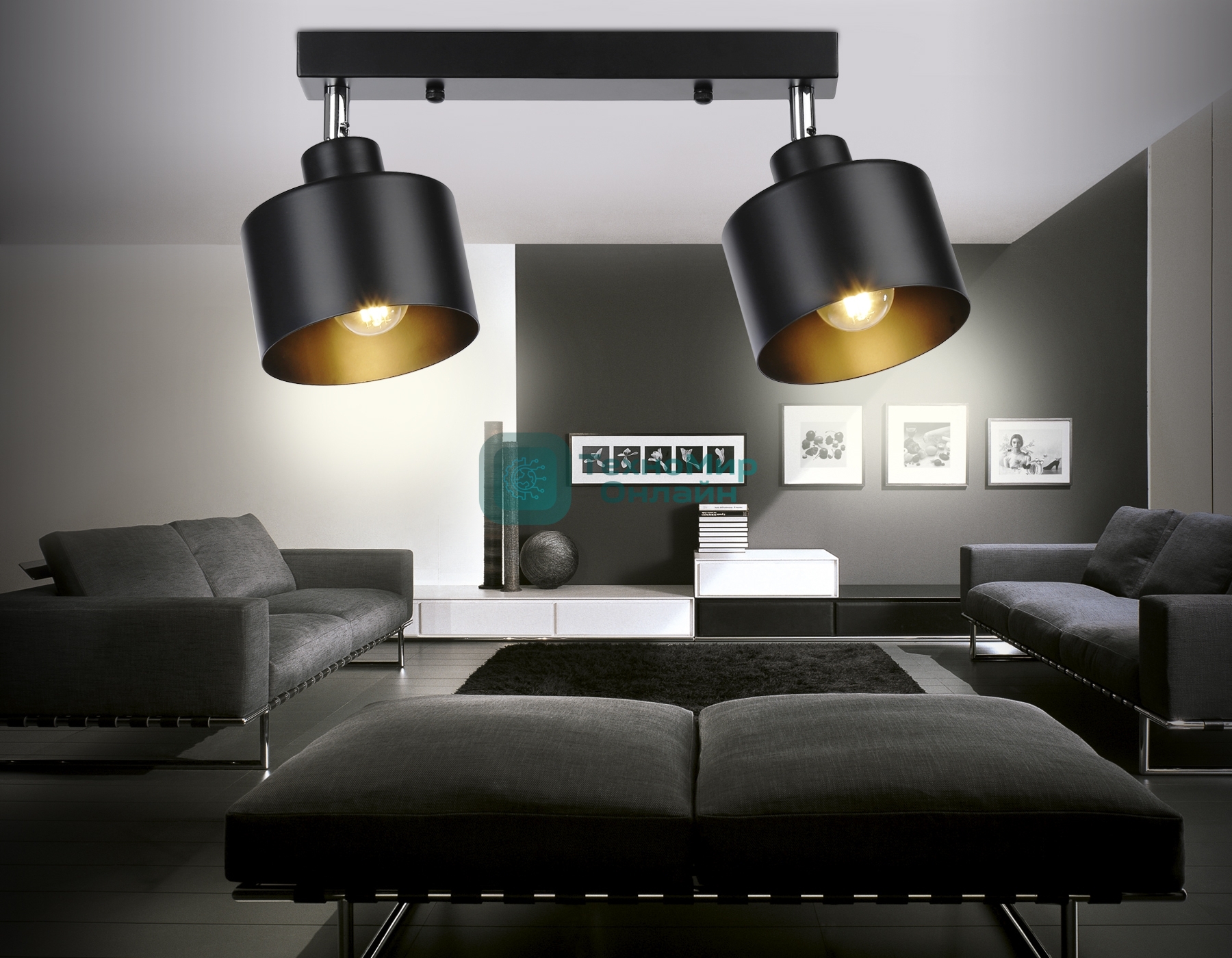 Светильник Ambrella light TR8142/2 BK черный E27*2 max 40W 340*120*180