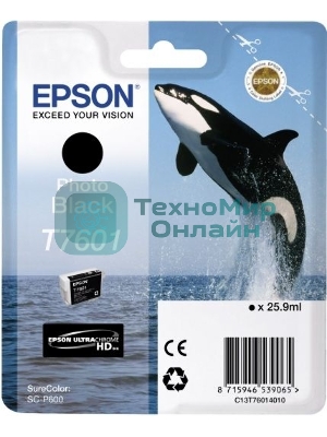 Картридж струйный Epson C13T76014010 черный фото (26 мл) для SC-P600