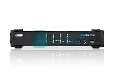 Переключатель ATEN KVM Switch CS1764A-AT-G 4-х портовый USB 2.0 DVI KVMP-переключатель (KVM Switch)