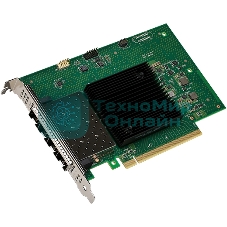 Сетевая карта Intel E810-XXVDA4, 4xSFP28 ports, 25GbE, PCI-E x16 gen3/gen4, iWARP/RoCEv2, IEEE 1588 PTP, ADQ, iSCSI, NFS, VMDq. PCI-SIG* SR-IOV Capable
