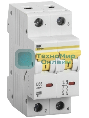 Выключатель автоматический двухполюсный ВА47-60M 2Р 16А 6кА С MVA31-2-016-C IEK