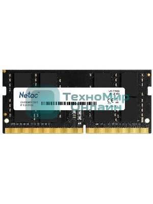 Оперативная память NETAC Basic, DDR4, 16GB (1x16GB), 2666MHz, CL19, SO-DIMM