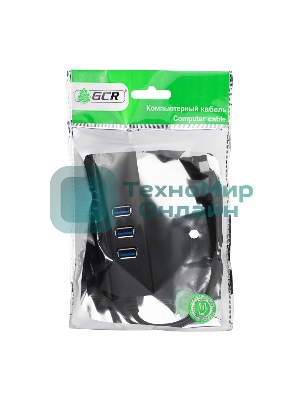 Cетевой адаптер Greenconnect USB 3.1 Тип C M -> Ethernet RJ-45 F Lan Card + USB 2.0-хаб на 3 порта (GCR-UC2CL01)