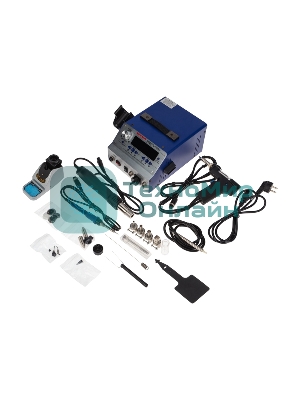 Паяльная станция (паяльник + фен + демонт. паяльник) Rexant R048K, цифровая, 200-480°C, LED дисплей