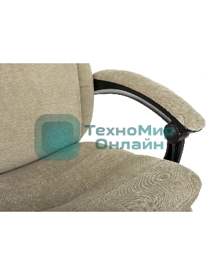 Кресло руководителя Бюрократ T-9950MSG-F Fabric песочный Light-21, крестов. пластик, подст. для ног