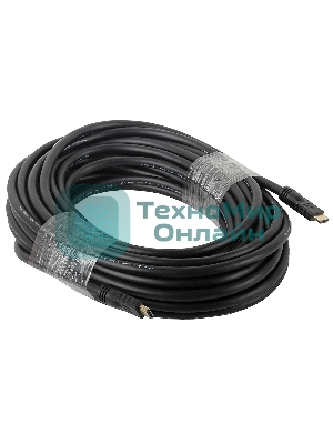 Кабель Cablexpert HDMI CC-HDMI4-20M, 19M/19M, v2.0, медь, позол.разъемы, экран, 20м, черный, пакет